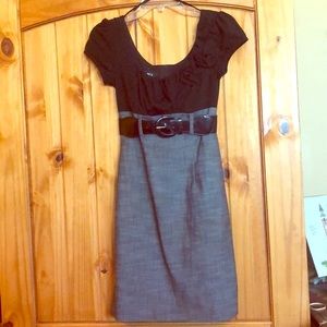 Pencil dress with flower detail